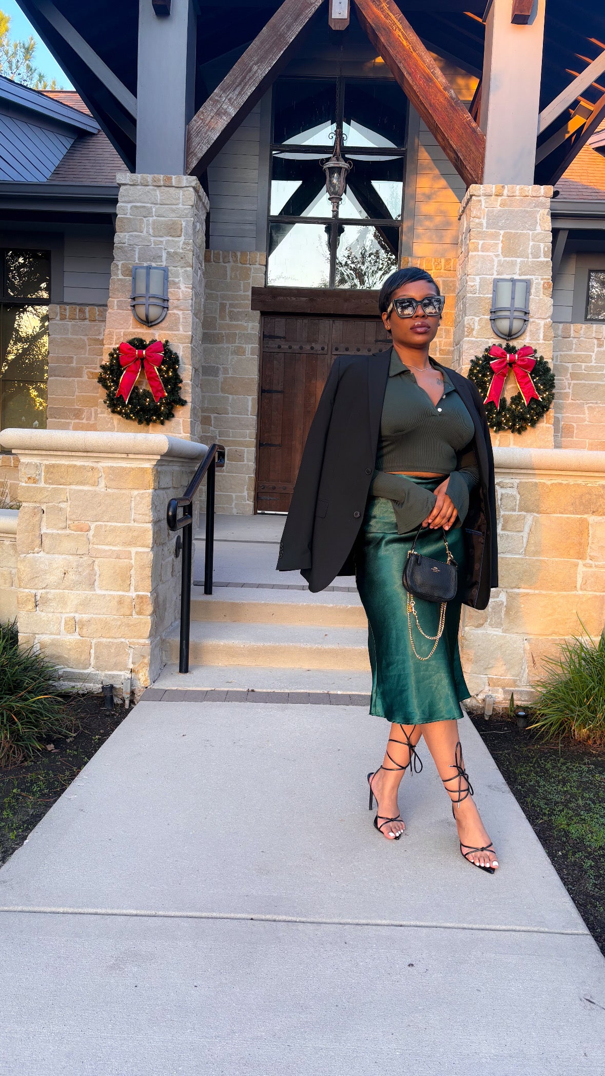 Her Satin Midi Skirt