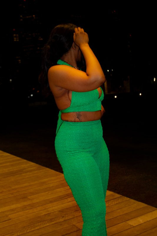 Girls Love Green Pants Set