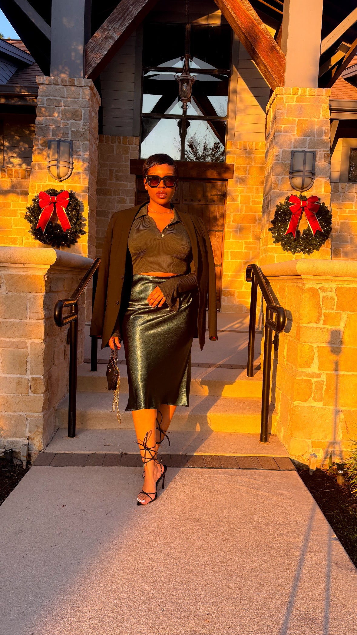 Her Satin Midi Skirt