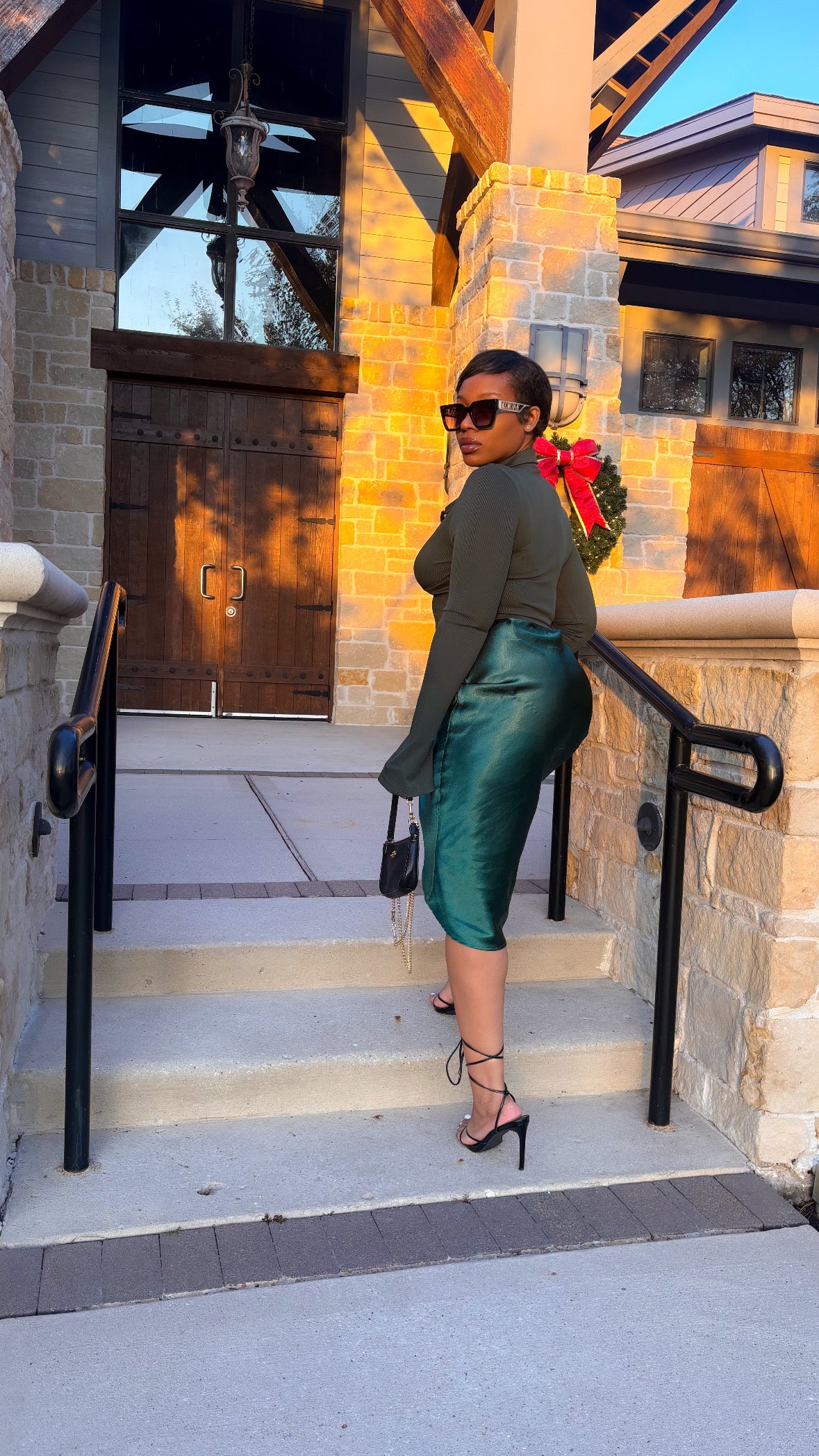 Her Satin Midi Skirt