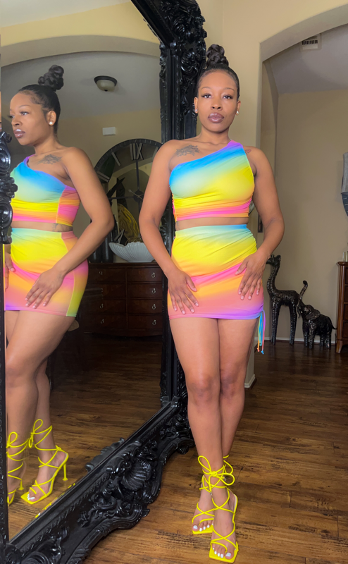 Rainbow Skirt Set