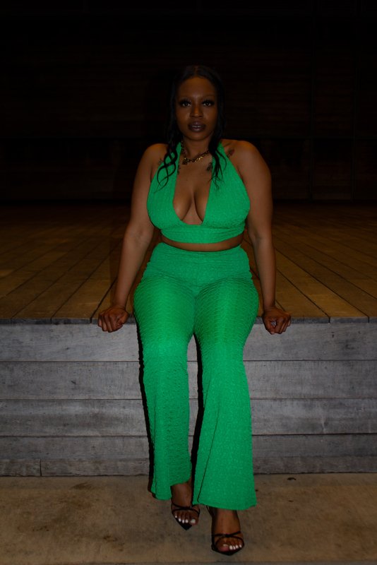 Girls Love Green Pants Set